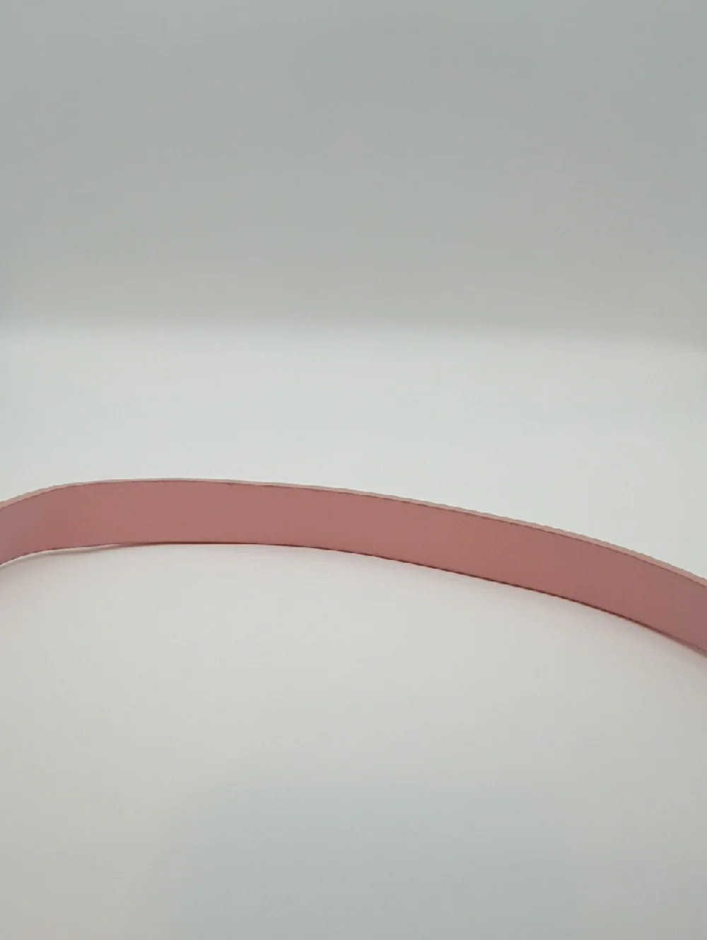 NWT! Merona Genuine Leather Pink Skinny Silver Buckle Belt Size L!